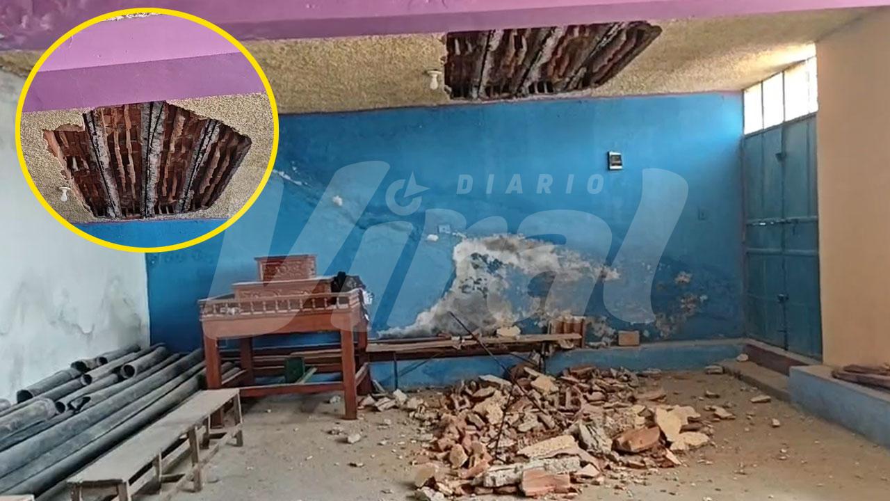 Techo colapsa y deja sin atención a niños de Cuna Más en Sachaca