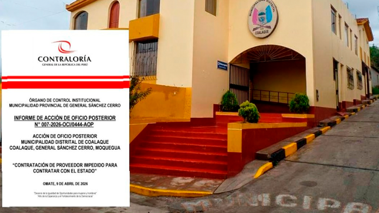 Contraloría detecta contratación irregular en municipio de Coalaque