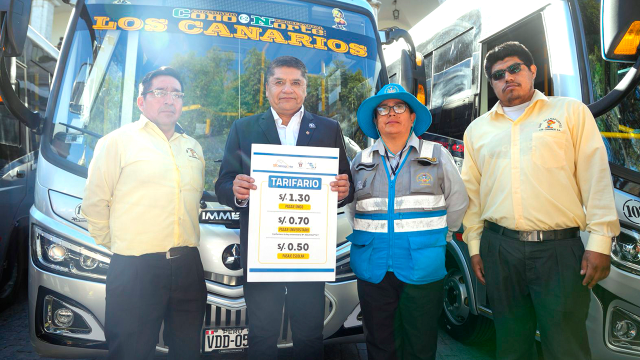 Arequipa incorpora 22 nuevos buses al SIT para mejorar el transporte público