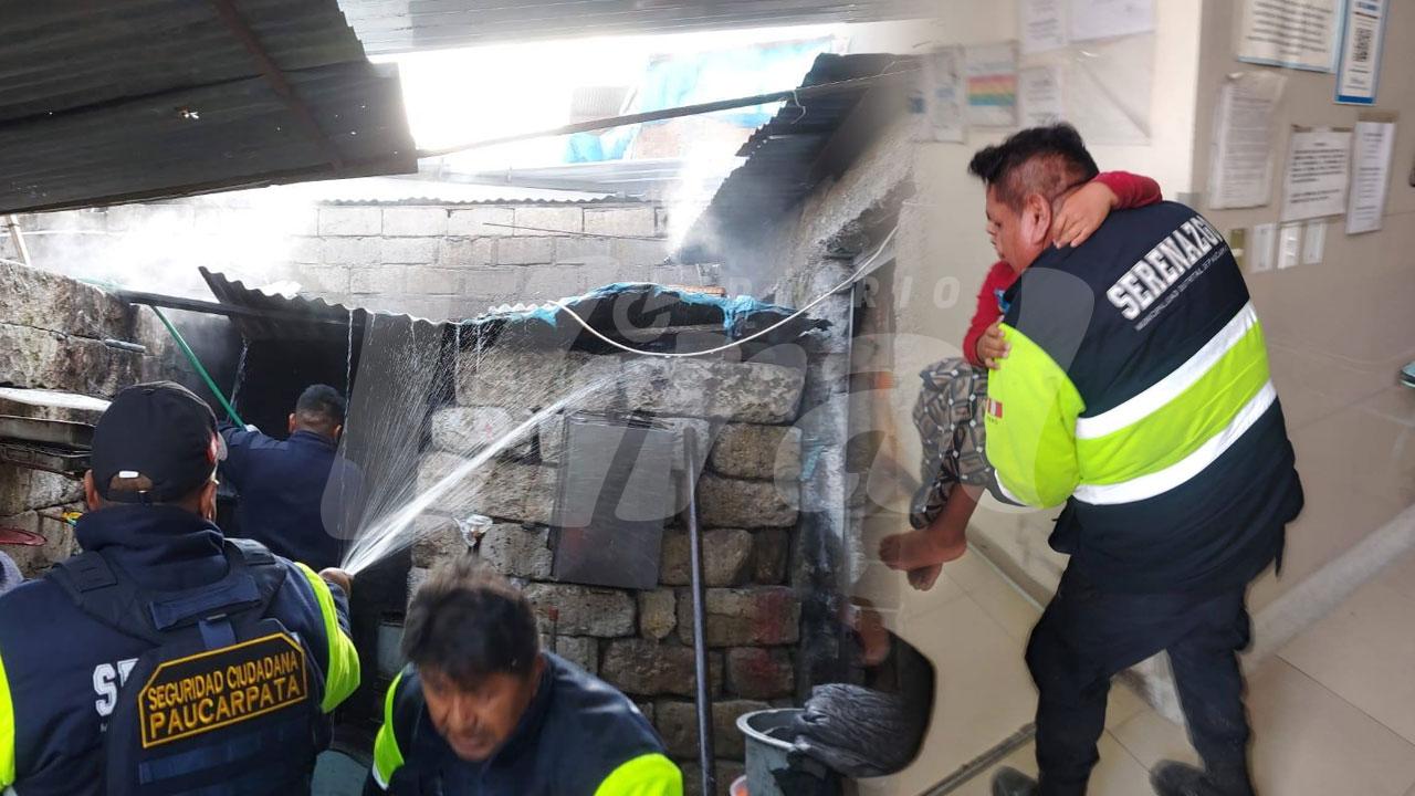 Explosión por fuga de gas deja madre con graves quemaduras en Paucarpata
