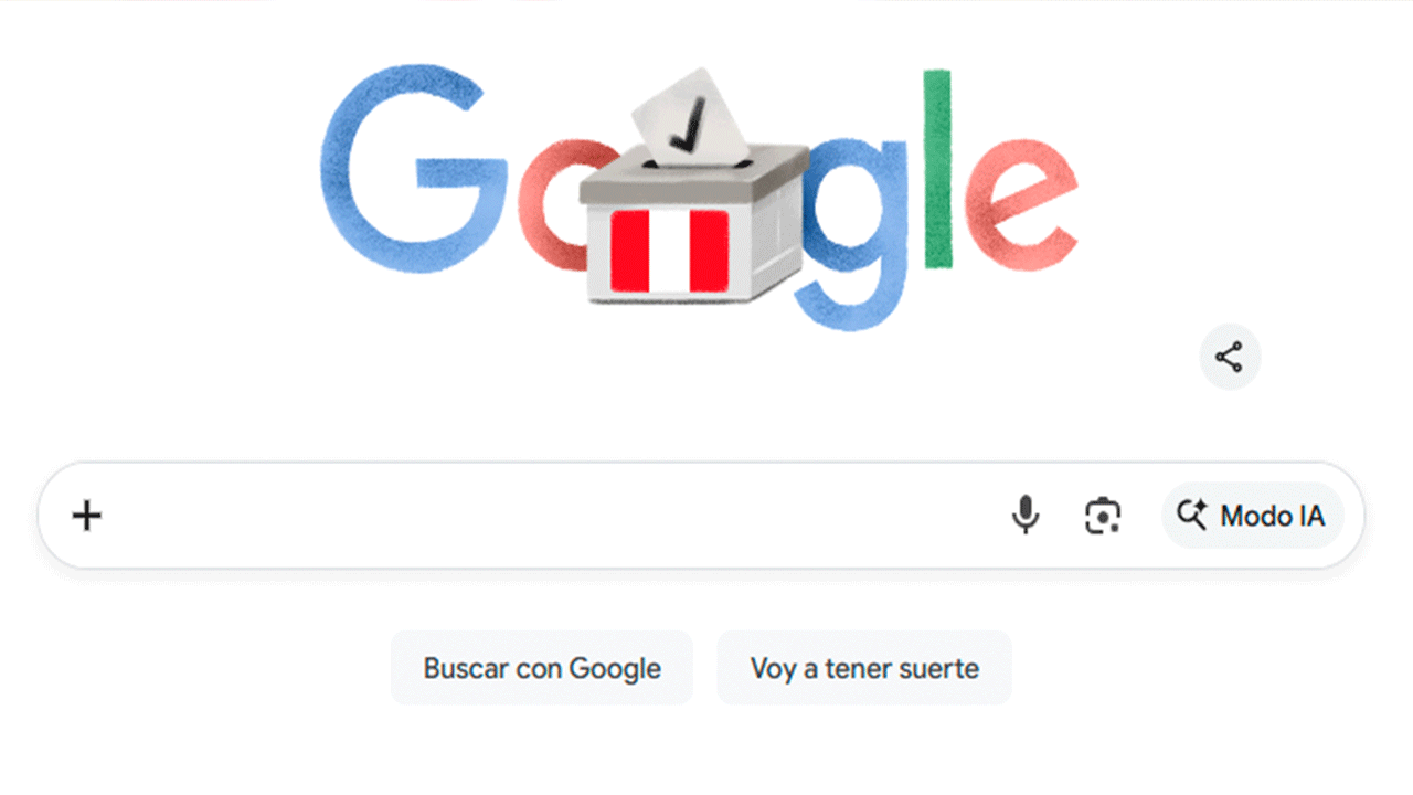 Google resalta elecciones 2026 en Perú con doodle especial