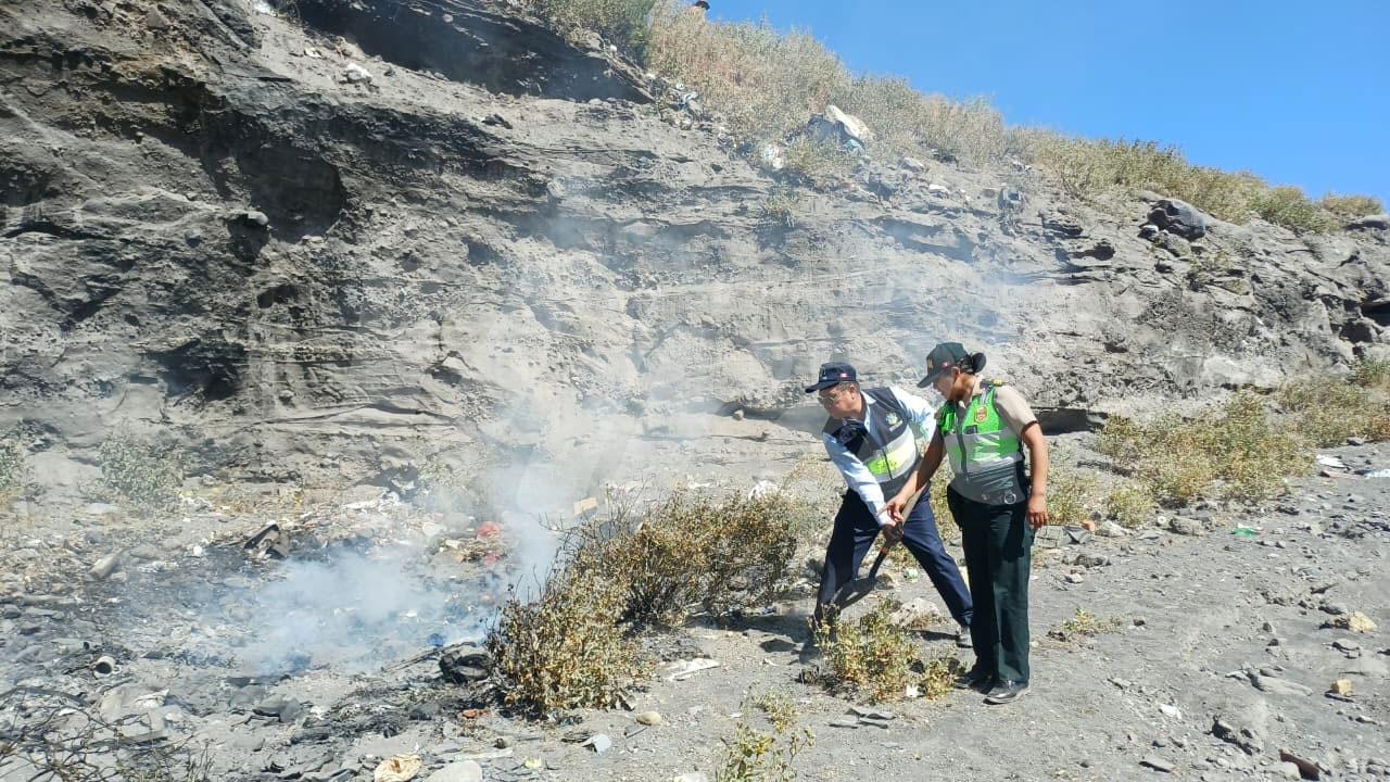 Incendio por quema de basura puso en riesgo viviendas en el distrito de Alto Selva Alegre