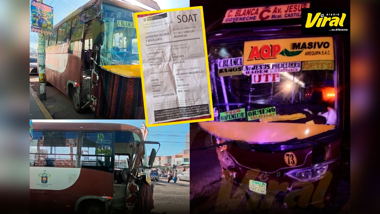 Choque entre auto y bus informal deja herida a bebé de 11 meses