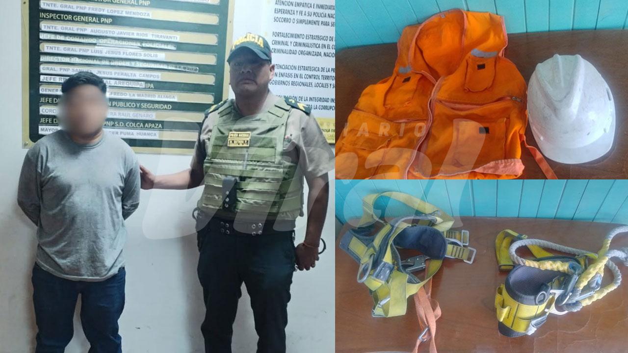 Capturan a sujeto tras robar cables de telecomunicaciones