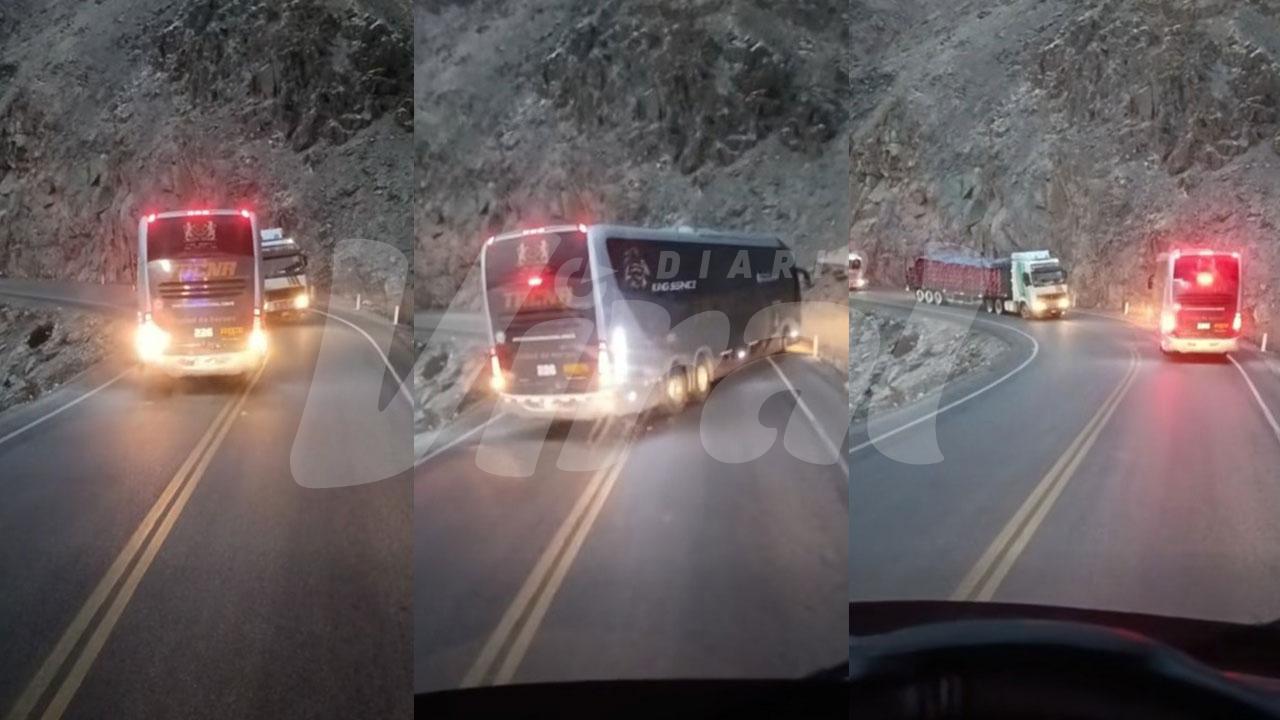 Bus interprovincial causa alarma por maniobra imprudente en Atico-Chala