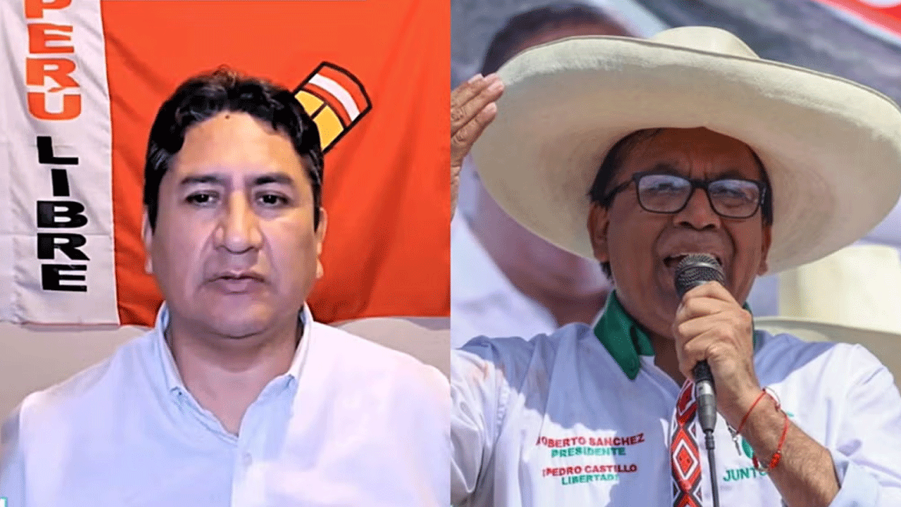 Vladimir Cerrón cuestiona a Roberto Sánchez por propuesta de liberar a Pedro Castillo en plena campaña electoral