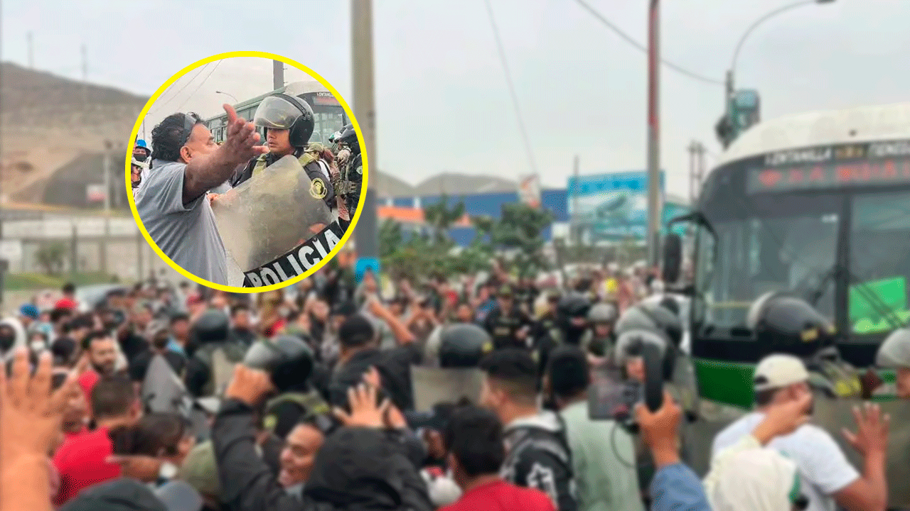 Bloqueo en la avenida Néstor Gambetta por protesta de transportistas tras ataque en Ventanilla